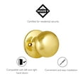 thumbnail image 6 of Design House Cambridge Interior Dummy Door Knob, Polished Brass, 6 of 13