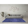 thumbnail image 3 of Ahgly Company Indoor Rectangle Abstract Blue Modern Area Rugs, 2' x 4', 3 of 4