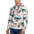 thumbnail image 3 of Sikiie Hawaii Palms Men's Hoodie, Essentials Hoodie, Sweatshirt, Pullover Hooded Sweatshirt for Men-Small, 3 of 7