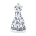 thumbnail image 2 of Zelouf Betsy Floral Embroidered Poplin  , Sewing, DIY, Crafts Fabric by the Yard, White/black, 3 Yard, 2 of 2