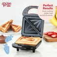 thumbnail image 4 of Rise By Dash Compact Pocket Electric Sandwich Maker, Toasting, Omelets & More, Non-Stick Surfaces - Pink, 4 of 6