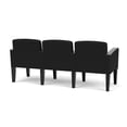 thumbnail image 3 of Belmont Lounge Reception 3 Seat Tandem Seating / Black Steel Legs / Black, 3 of 5