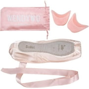 Wendywu Girls Ballet Pointe Shoe, Pink, 8