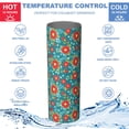 thumbnail image 5 of Pioneer Flower Floral Print Pattern 20oz Skinny Tumbler with Straw & Lid, Double Wall Vacuum Insulated Cup, Leak-Proof, Cup Holder Friendly, Hot 6H Cold 12H, 5 of 6