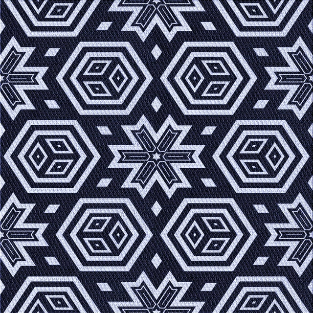 Ahgly Company Tapis d'Intérieur Lavable en Machine Carré Transitionnel Bleu Nuit, 7 Pieds Carré