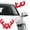 4#A, variant on Christmas Car Decoration, Big Deer Horn with Red Nose, Holiday Vehicle Ornament, Easy Install, Durable Festive Car Antlers for Family, Office, Outdoor Travel, Eye-Catching Design