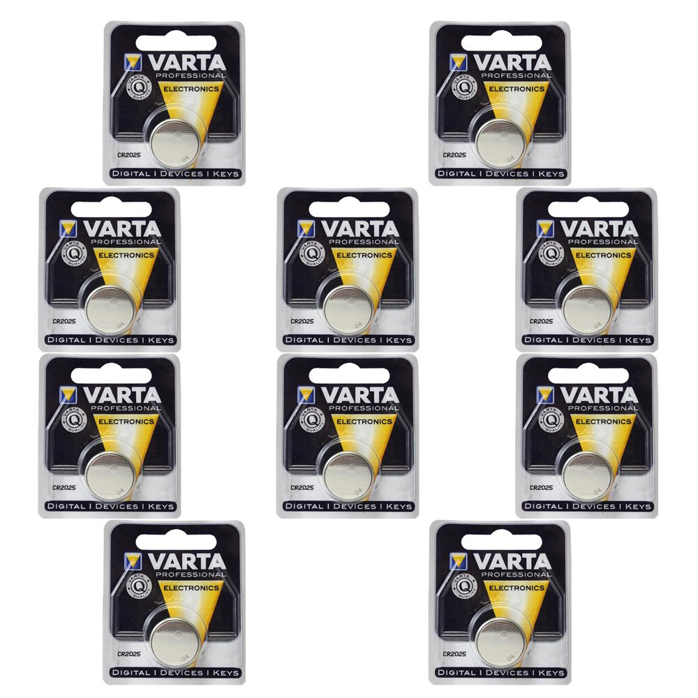 10pcs Varta CR2025 3V Lithium Coin Cell Battery DL2025 ECR2025 FAST USA