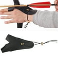 thumbnail image 4 of Archery Hand Guard Protector Two Finger Design, Premium PU Leather Shooting Glove, Comfortable and Breathable, Adjustable Length, for Traditional Archery, 4 of 7