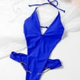 thumbnail image 4 of Traje de baño de una pieza con escote en V profundo y sexy para mujer, traje de baño con recortes, traje de baño Rave, 4 of 6