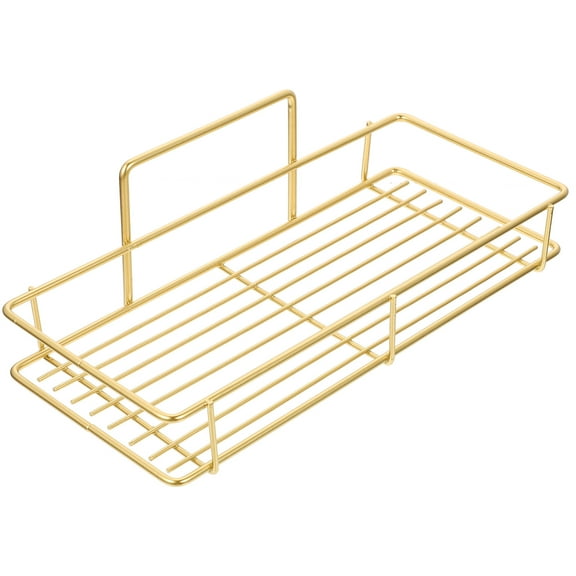 ROSENICE Bathroom Rack 1Pack Golden Iron Shower Rack with No Drilling and Rustproof Features