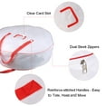 thumbnail image 2 of White Holiday 36" Christmas Wreath Storage Bag with Zipper Heavy Duty Xmas Wreath Container, 2 of 5