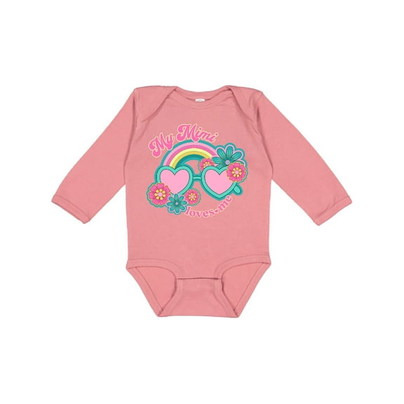 Inktastic My Mimi Loves Me Granddaughter Girls Long Sleeve Baby Bodysuit