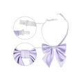 thumbnail image 3 of INSPIRE CHIC Women's Solid Color Bowknot Pre-tied Adjustable Bow Ties for Uniform Purple, 3 of 3