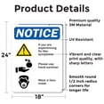 thumbnail image 2 of (2 Pack) Flu Symptoms OSHA Notice Sign 18 Inch X 24 Inch Vinyl Label Decal Sticker Weather Resistant, UV Protected for Workplace, Business, and Construction Site, Made in the USA, 2 of 7