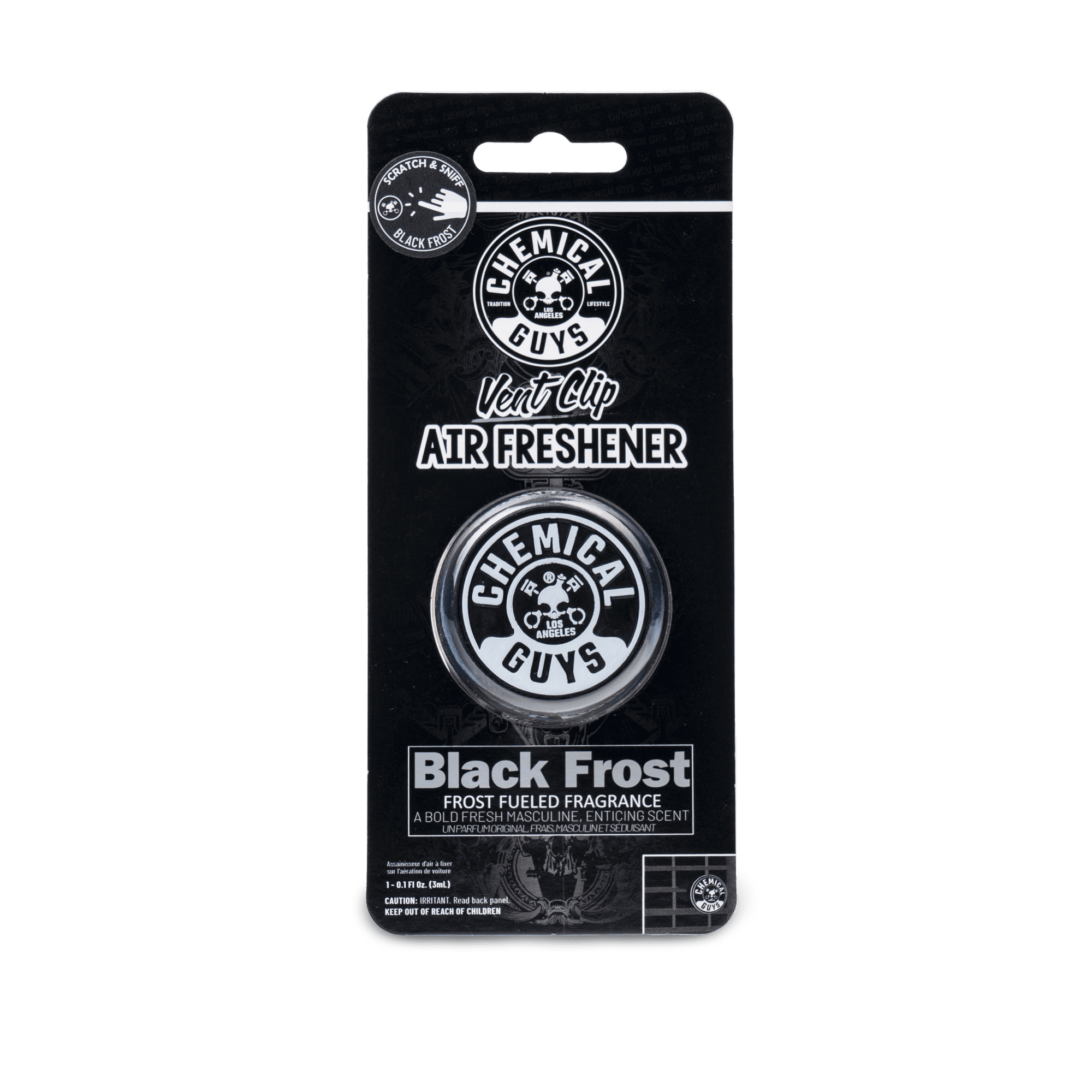 (2 pack) Chemical Guys Vent Clip Air Freshener Black Frost, 1 Clip