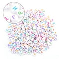thumbnail image 2 of 500Pcs Round Letter Beads, Nicely Printed 7 Colors Letter Beads, For Bracelets Kids, 2 of 8