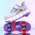 thumbnail image 4 of Yiomxhi Kids Roller Shoes, Boy Girl Sneakers with LED Light Wheels, Become Sport Sneaker for Christmas Birthday Children Gift, Adjustable Roller Skates Suitable for School and Outdoor, 4 of 7