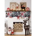 thumbnail image 3 of Christmas Gnomes Mantel Scarf Fireplace Decorations for Living Room, Winter Farmhouse Xmas Balls Tree Fireplace Mantel Scarf Cover Runner for Halloween/Thanksgiving/Christmas Decor 90"x17", 3 of 6