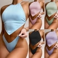 thumbnail image 6 of Bikini New Solid Color 2 Piece Swimsuit For Women Sexy Bikini Multi-Color Swimsuit Mujer Biquini, 6 of 7