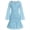 Blue, variant on IBTOM CASTLE Teen Girls Dress Graduation Dress for Girls Long Bell Sleeve Mermaid Hem Prom Bodycon Dress With Shorts Bowknot Slim Fit Dresses Homecoming Birthday Outfit 9-10 Years Black
