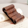 thumbnail image 3 of 1Set Wood Display Stand Small Scroll Base Brown for Home Decorators Indoor Garden, 3 of 9