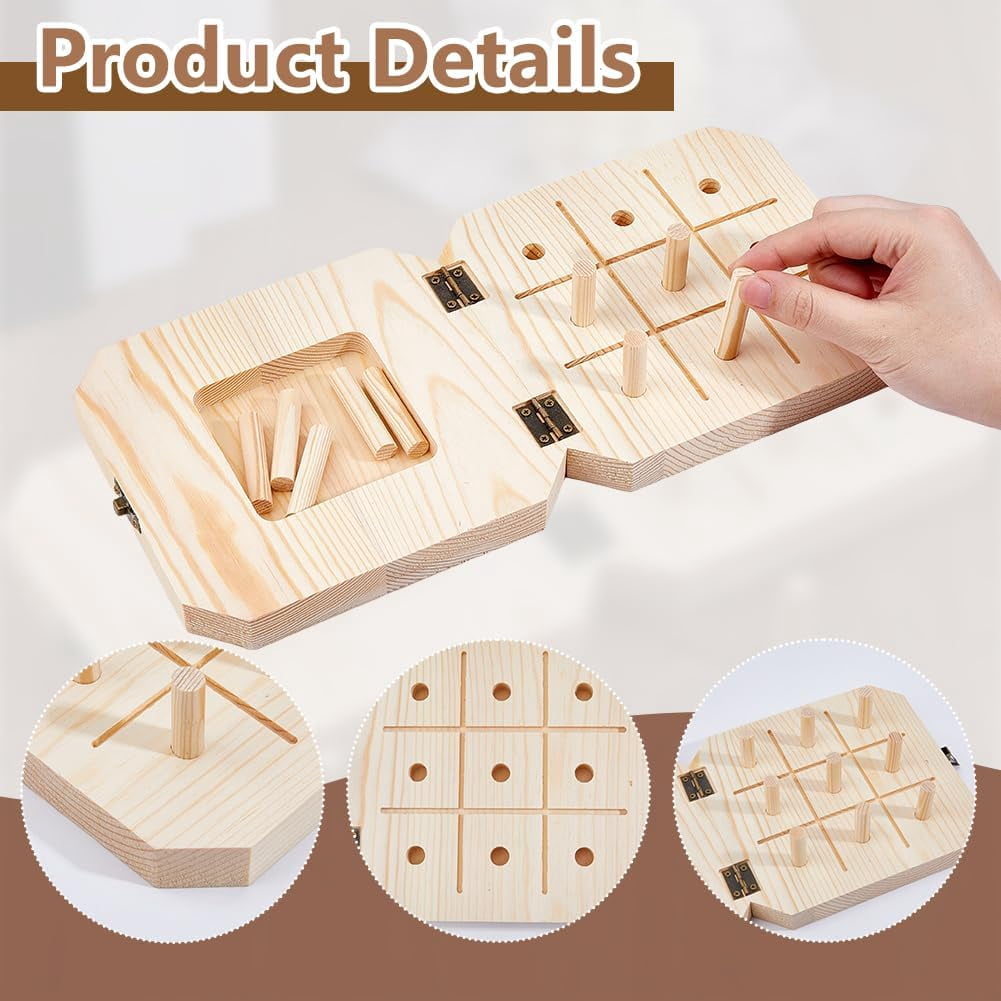 9 Hole Wooden Peg Board for Occupational Therapy Finger Dexterity Wood Pegboard for Hands Dexterity Peg Board to Improve Finger Motor Skills Hand-Eye Coordination