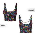 thumbnail image 5 of Picia Colorful Excavator Sports Bra for Women,Padded Strappy Sports Bras Medium Support Yoga Bra with Removable Cups,Running Yoga Bra-XX-Large, 5 of 9