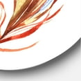 thumbnail image 3 of Designart 'Ethnic Brown and Colorful Feather ' Bohemian & Eclectic Circle Metal Wall Art 29x29 - Disc of 29, 3 of 5