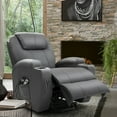 thumbnail image 3 of Lacoo Power Lift Recliner with Massage, Gray Faux Leathair, 3 of 6