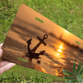 thumbnail image 5 of 1 Pcs 2D Flat License Plate Covers & Frames, Anchor at Sunset For Decorative Front, Waterproof For Decoration Aluminum License Plate Covers & Frames Cover For Men Women, 12" X 6", 5 of 6