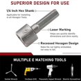 thumbnail image 5 of 14pcs Power Nuts Driver Drill Bit Tools Set Metric Socket Wrench Screw 1/4 Inch Driver Hex Keys, an, 5 of 5