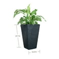 thumbnail image 5 of Ecobo 21.7 inches Eco-Friendly Rectangular Pot Planter, Elemento Indoor/Outdoor use, Durable, Versatile & Lightweight, Designed by Brazilian Artisans, Contemporary All-Weather Design - Black, 5 of 8