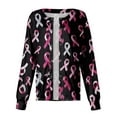 thumbnail image 5 of Scrubs for Women with Pockets, Moisture Wicking Holiday Scrub Tops, Stretch Plus Size Nurse Uniform Shirts Breast Cancer Awareness Pink L, 5 of 5