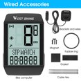 thumbnail image 2 of 5 Language Speed Meter Waterproof Cycling Mileometer Multi-functional Bike Speedometer Full Screen Backlight Cycling Stopwatch, 2 of 6
