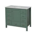 thumbnail image 4 of Horizon 42" Bathroom Vanity with Sage Green Cabinet and Engineered Carrara Top, 4 of 6
