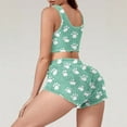 thumbnail image 4 of Women Pajama Set Cute Paw Print Sleepwear 2 Piece Crop Tank Top and Shorts Soft Stretchy Loungewear Outfits, 4 of 5