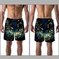 thumbnail image 3 of luoweisi Men's Beach Shorts Quick Dry Swim Trunks with Mesh Lining Plants under the Stars L, 3 of 5