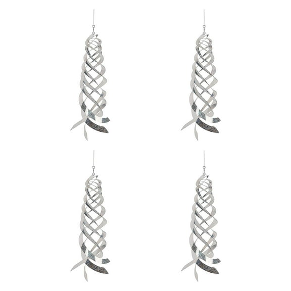 simhoa 4x Wind Spinner Sparkly Creative Hanging Sculpture for Farm Backyard Outdoor