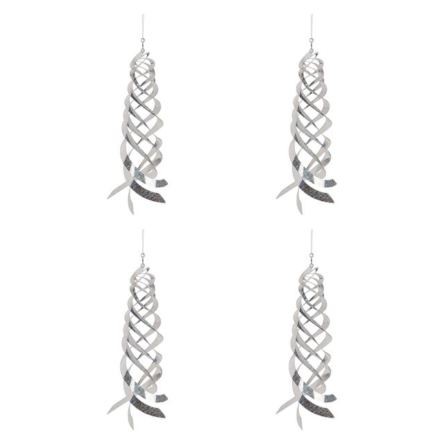 4 piezas de molinillos de viento colgantes para decoración de jardín, para ahuyentar pájaros, decorativos y giratorios, para balcón y jardín.