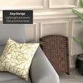 thumbnail image 3 of Red Lantern 2 ft. Short Diamond Weave Fiber Folding Screen - Dark Mocha - 8 Panel, 3 of 7