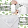 thumbnail image 4 of Mizhona St.Patricks Day No Hook Shower Curtain with Snap in Liner，Green Clover Hookless Bath Curtain,71"× 74", 4 of 6