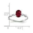 thumbnail image 2 of Primal Gold 14 Karat White Gold 7x5mm Oval Lab Created Ruby Ring, 2 of 3
