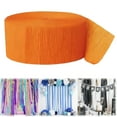 thumbnail image 1 of Orange Paper Party Streamer, 150', 1 of 4