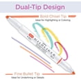 thumbnail image 2 of Zebra Pen MILDLINER Dual-Tip Highlighter Set, Broad and Fine Point Tips, No Bleed, Ideal for Bible Highlighting, Journaling, School and Office Suppli, 2 of 8