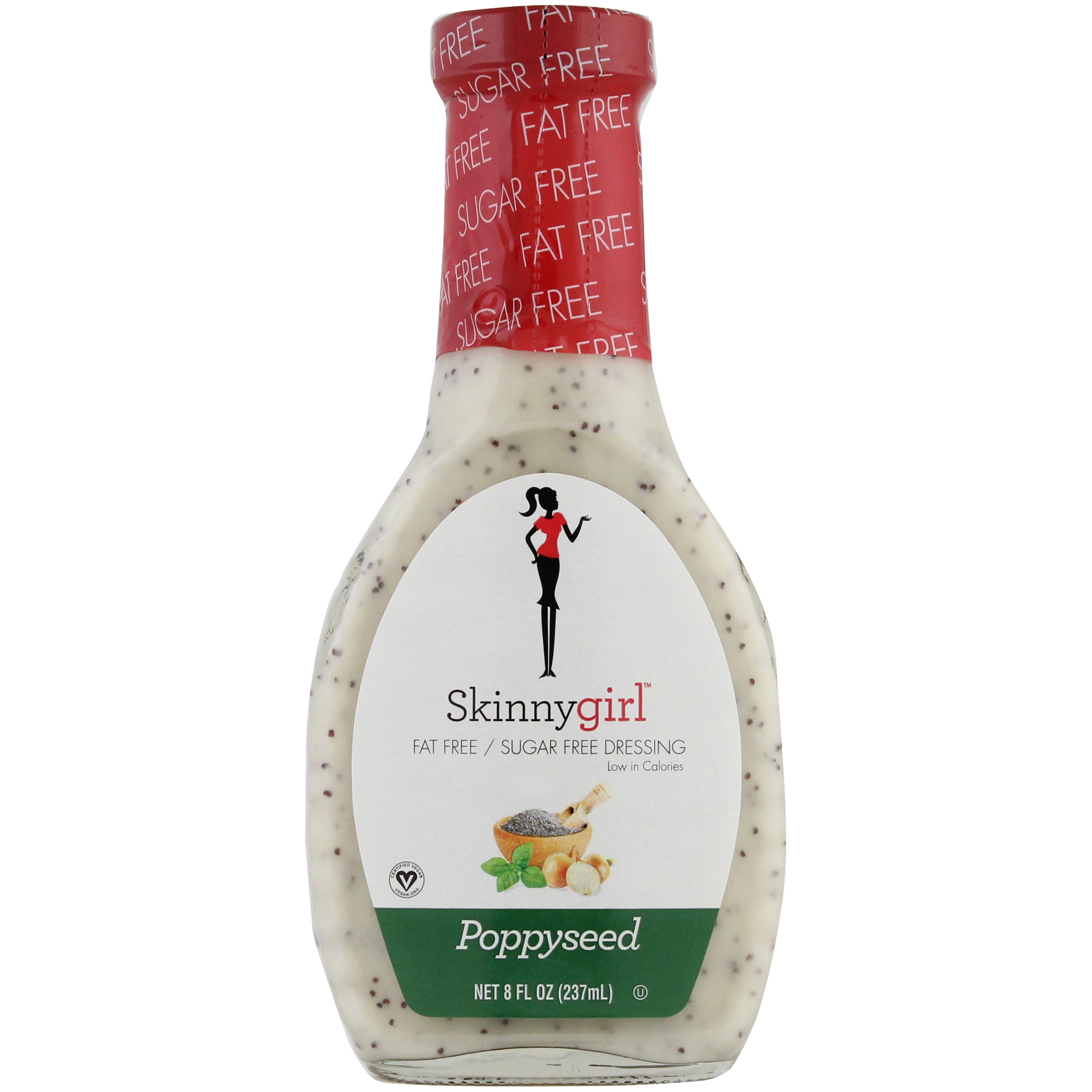 Skinnygirl Poppyseed Fat Free-Sugar Free Salad Dressing, 8 fl oz