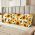 thumbnail image 2 of Balery Yellow Polka Dot Sunflower Funda Protectora para Almohada Corporal de Algodón Hipoalergénico con Cierre(55 x 21 pulgadas), Almohadas No Incluidas, 2 of 7