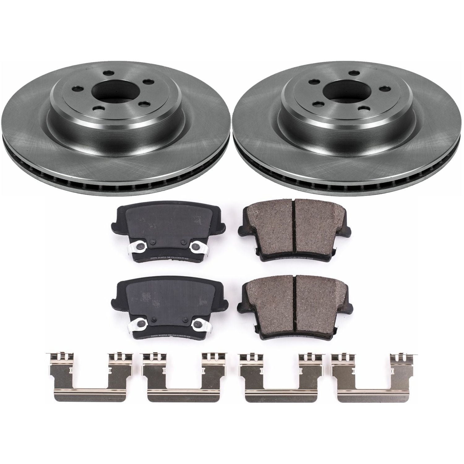Power Stop Rear Stock Replacement Brake Pad and Rotor Kit KOE5486 Fits 2014 Dodge Charger