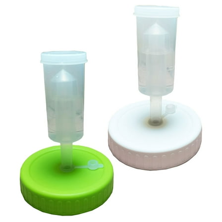 Moluckfu 2Pcs Fermenting Lids for Mason Jars Wide Mouth with Airtight Seal -way Valve Plastic Storage Caps