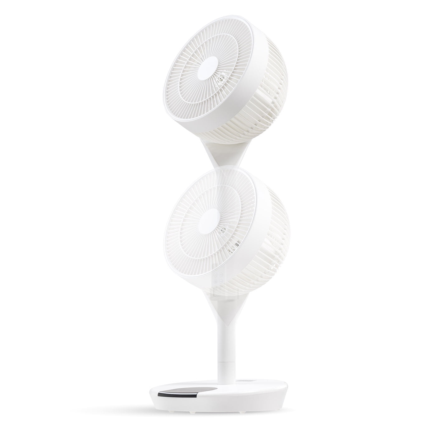 IRIS USA WOOZOO Fan, Pedestal Standing Fan with Remote, 360 Oscillating Fan, 12 Speeds, Low Noise, 8h Timer, Height Adjustable, White/Gray