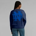 thumbnail image 5 of Women's Fanatics Navy Notre Dame Fighting Irish Supersoft Flow Fleece Pullover Sweatshirt, 5 of 7